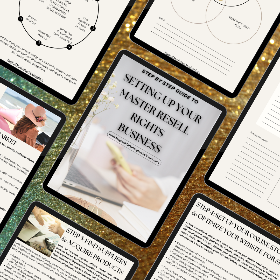 Step By Step Guide To Setting Up Your Master Resell Rights Business