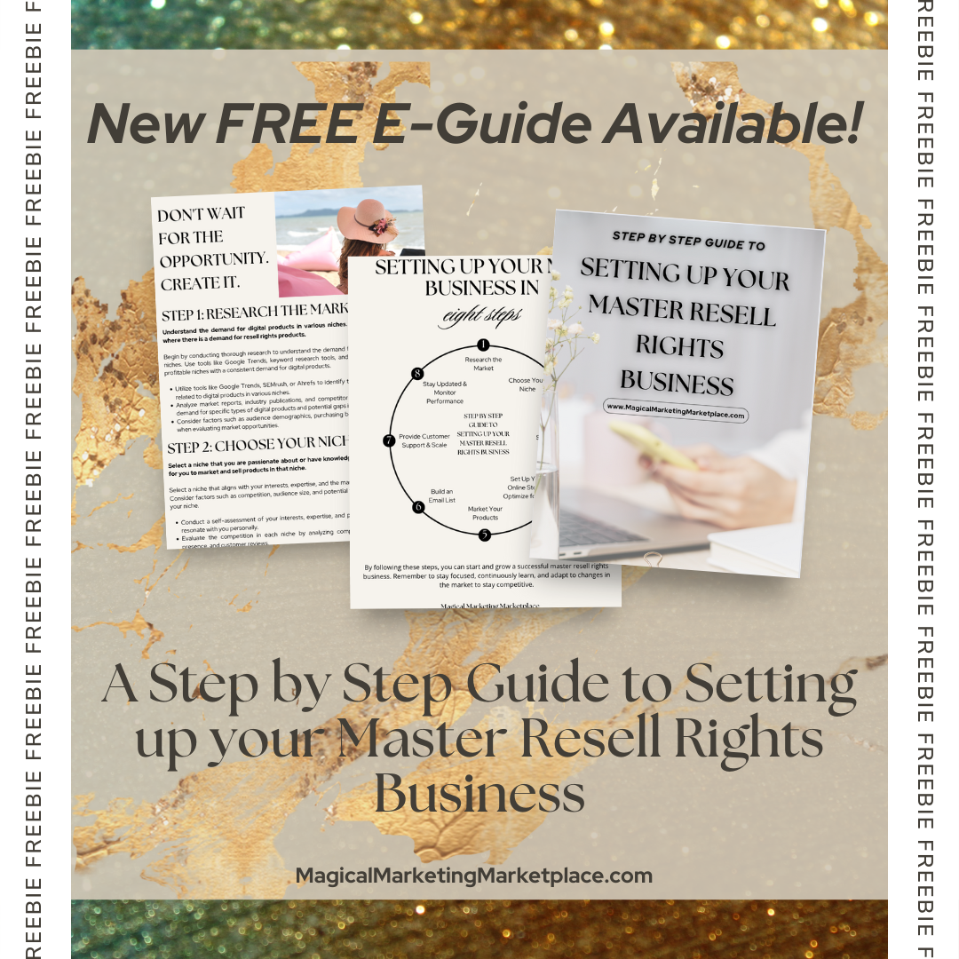 Step By Step Guide To Setting Up Your Master Resell Rights Business
