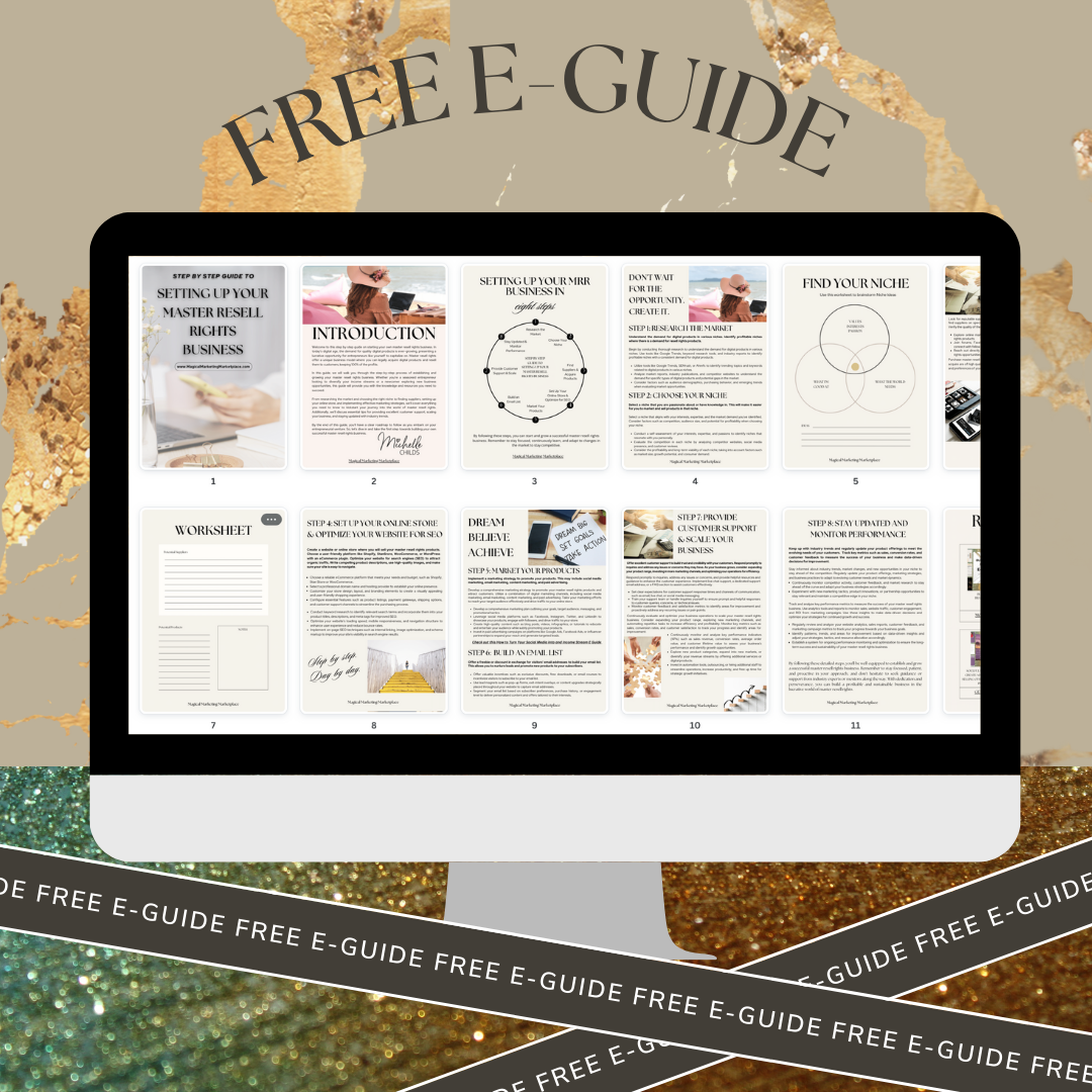 Step By Step Guide To Setting Up Your Master Resell Rights Business
